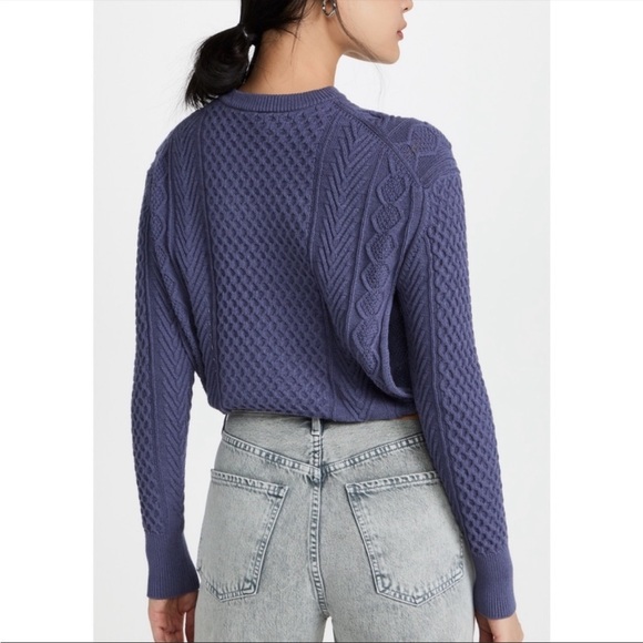 Shopbop Sokie Collective Tank Sweater Long Sleeve Purplish Blue Large NWT - Picture 6 of 13